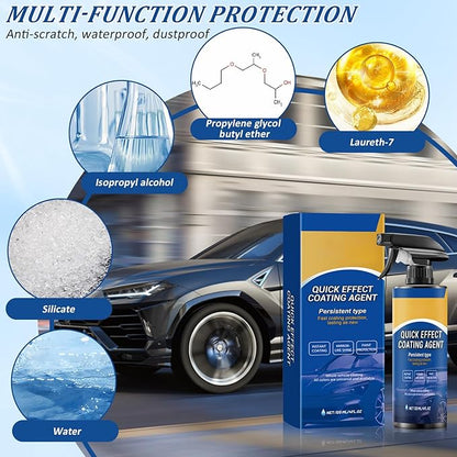 PAdvanced Car Quick-Acting Coating Agent Spray, Car Coating Spray, Quick Effect Coating Agent, Car Scratch Wax Coating Spray, Oil Film Emulsion Glass Cleaner -ZH