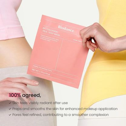 Bio-Collagen Real Deep Mask, Hydrating Overnight Hydrogel Mask, Pore Minimizing, Elasticity Improvement, Korean Skincare | 1.19oz(34g)