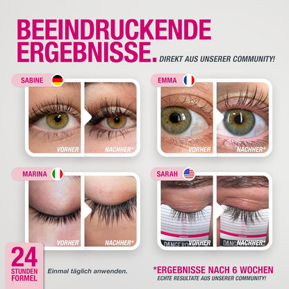 LASHCOCA!NE PROFI Wimpernserum – Das virale Original für lange & volle Wimpern – Wimpernbooster mit PRO-Formel & 2-fach Wirkansatz – Vegan – Ultimativer Testsieger – Made in Germany by Svenja Walberg-XDX