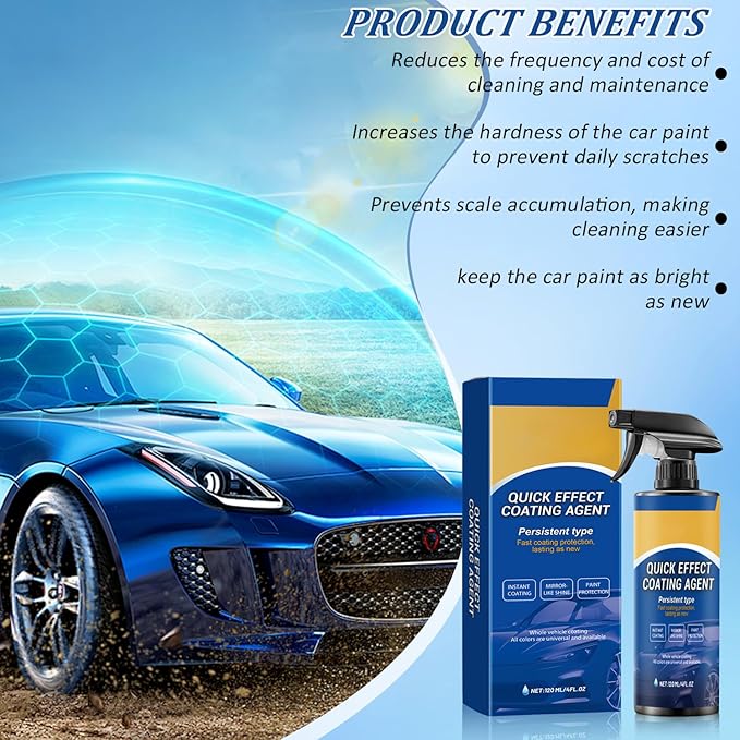 PAdvanced Car Quick-Acting Coating Agent Spray, Car Coating Spray, Quick Effect Coating Agent, Car Scratch Wax Coating Spray, Oil Film Emulsion Glass Cleaner -ZH