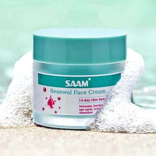 Saam Face Cream 50g-Saam Renewal FaceCreamfor Melasma & Freckles Treatment -Suitable forAll Skin Types -Organic, GentleFormula - FacialSun protection