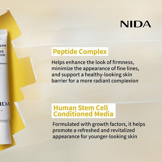 NIDA Revive Eye Cream For Face And Neck (40mL) / Probiotic Solution, Retinal, Peptide / Wrinkles, Fine Lines, Aging Skin