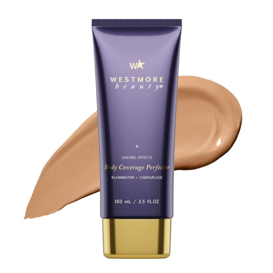 Natural Radiance Body Coverage Perfector .Waterproof Leg & Body Makeup -Tattoo Cover UpMakeup-3.5 Oz(Natural Radiance) with a brush