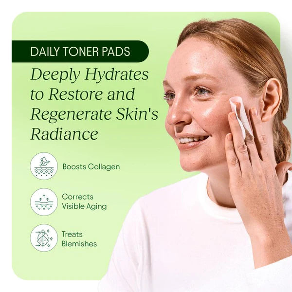 Korean Skincare Anti-Aging, Dark Spot &Wrinkle Minimizing Toner Pads with Snail Mucin,Centella Asiatica, Niacinamide, PeptideComplex-100 ct
