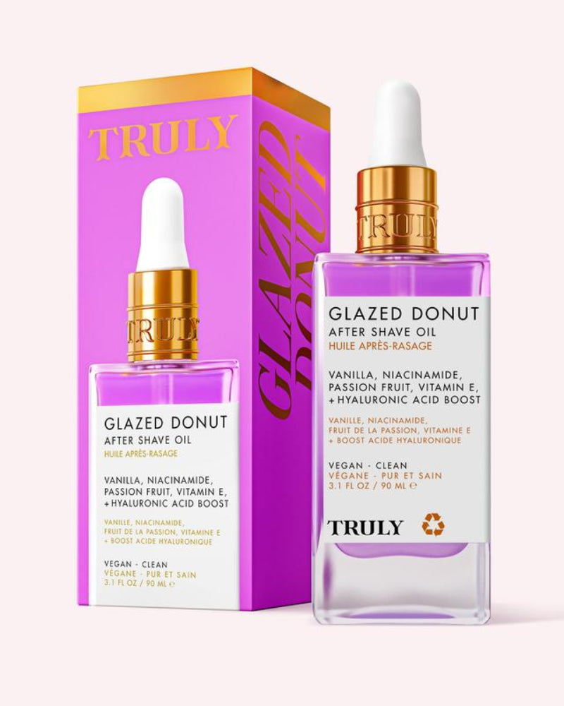 Glazed Donut After Shave Oil - Hydrating Sensitive Skin - Sweet Vanilla Glaze & Passion Fruit Scent