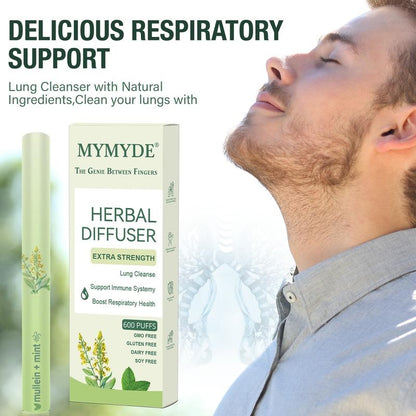 Thyme and mint extracts for lung detoxification and oral air freshening, herbal diffusion pen relaxation stick Solution