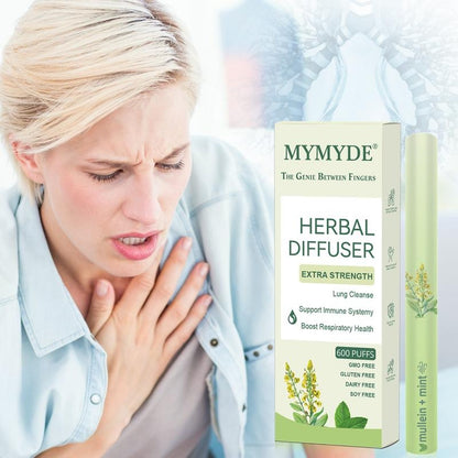 Thyme and mint extracts for lung detoxification and oral air freshening, herbal diffusion pen relaxation stick Solution